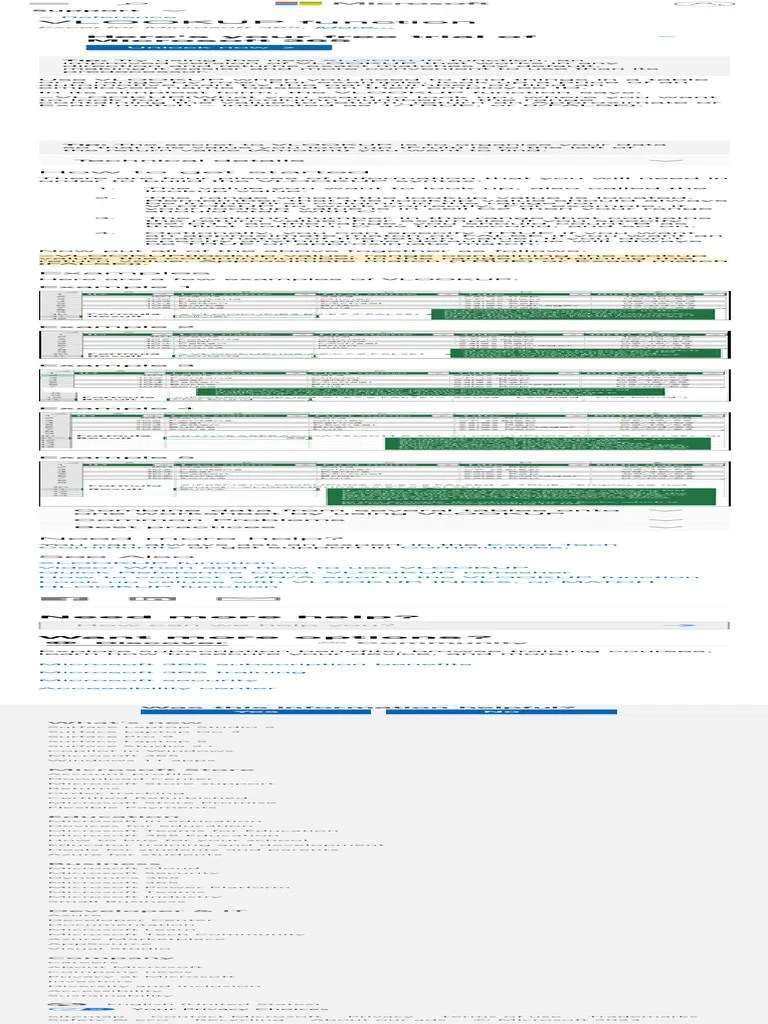 VLOOKUP Function - Microsoft Support | PDF