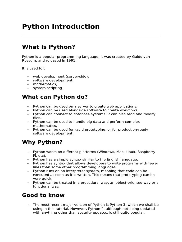 Python Notes Pdf Python Programming Language Installation - Mountain Art Collection - HD Quality