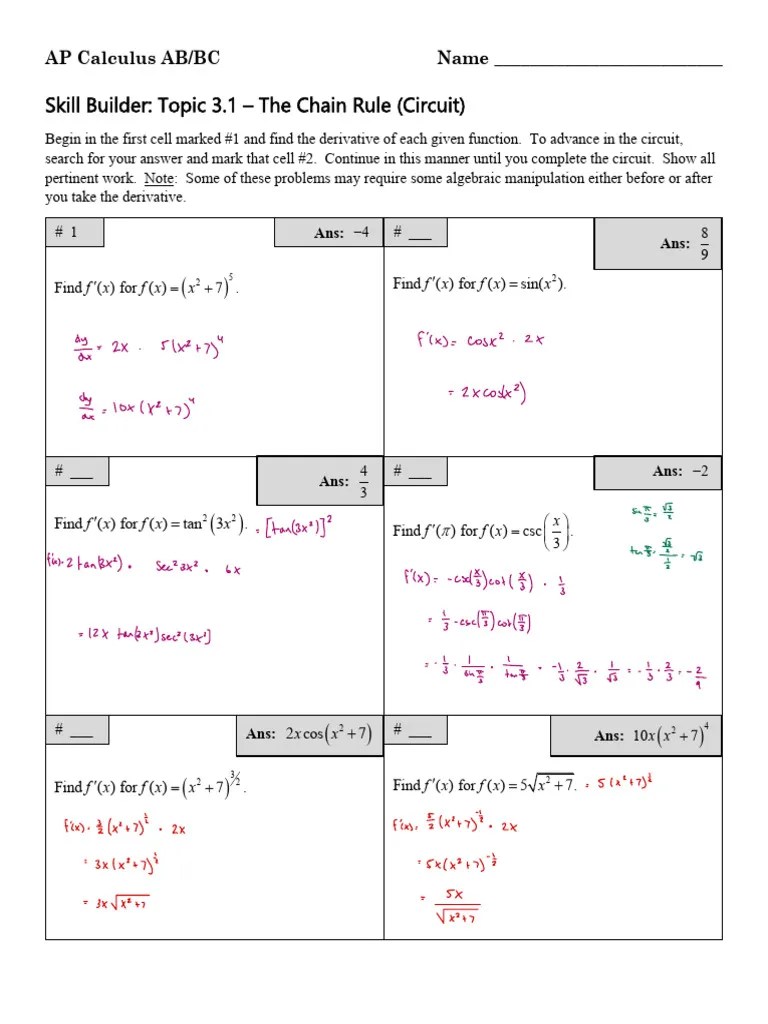 AP Calculus AB Workbook Unit 1-8 2 | PDF | Differential Calculus ...