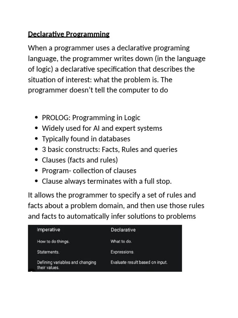 Declarative Programming-PROLOG | PDF