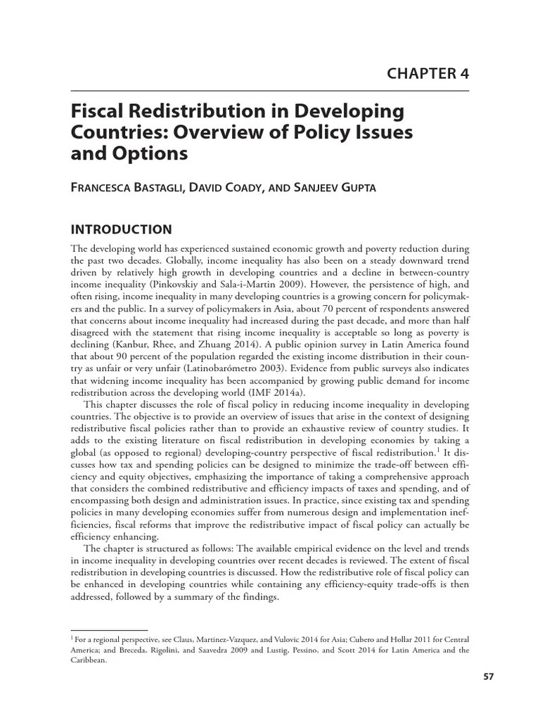 Fiscal Redistribution In Developing Countries | PDF