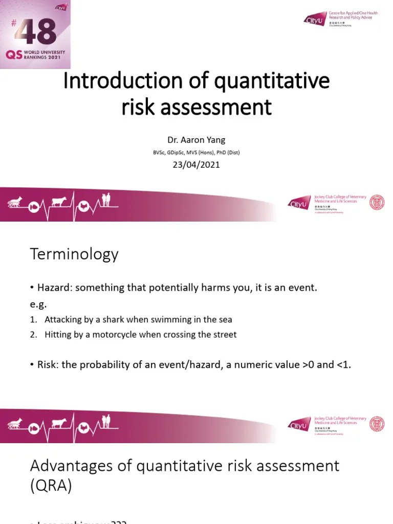 Introduction Of Quantitative Risk Assessment | PDF