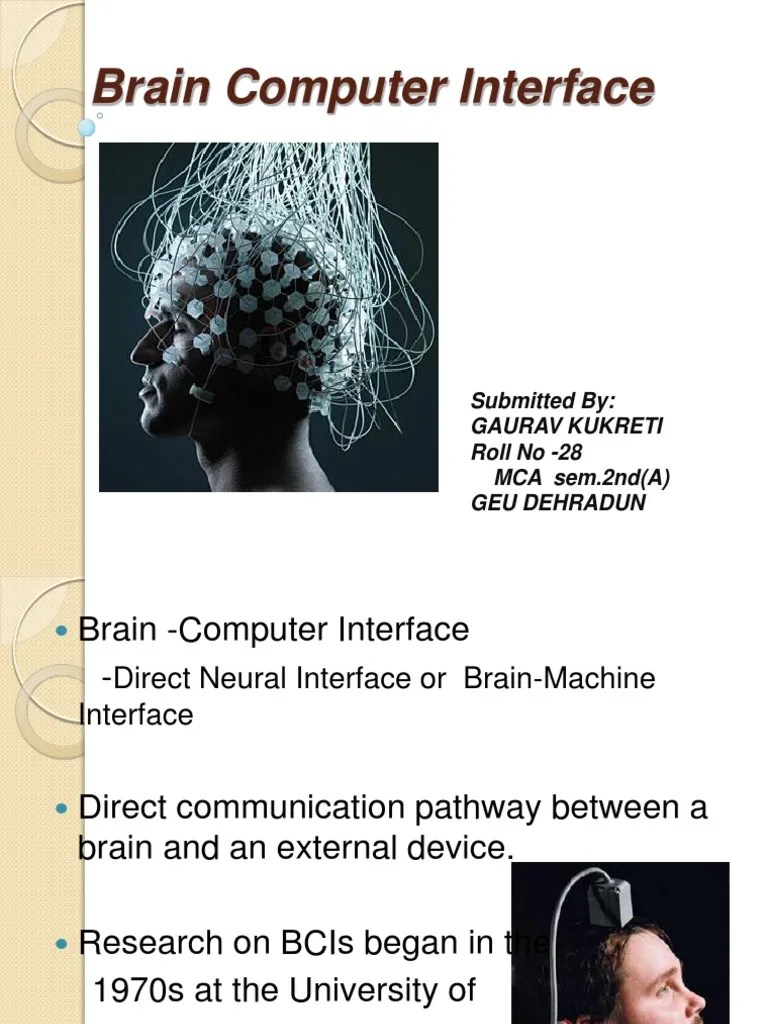 Brain Computer Interface | PDF | Nervous System | Neuropsychological ...