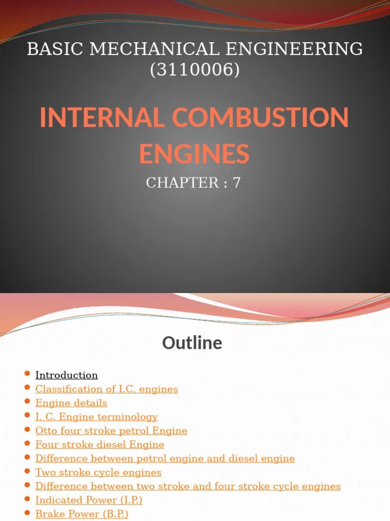 7. Internal Combustion Engines | PDF