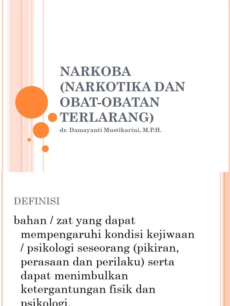 NARKOBA Narkotika Dan Obat Obatan Terlarang NAPZA | PDF