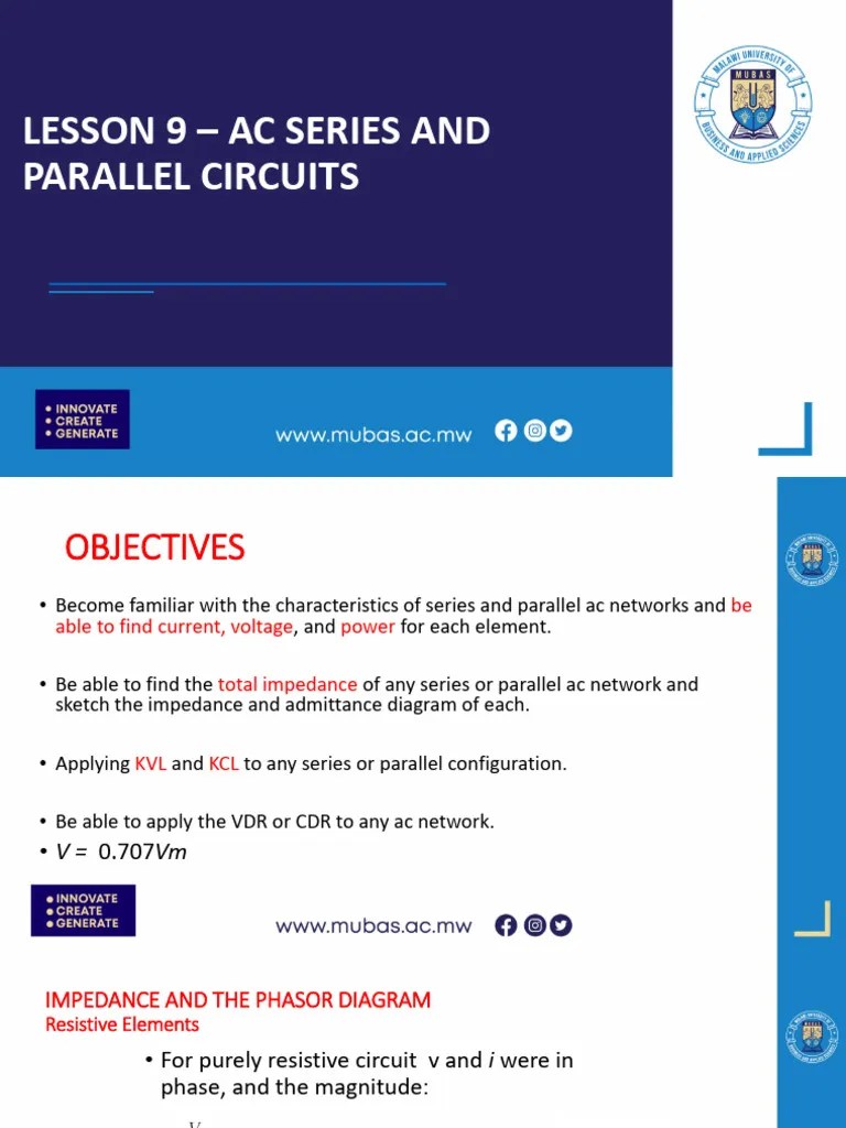 Lesson 9 - Series And Parallel Circuits | PDF | Electrical Impedance ...