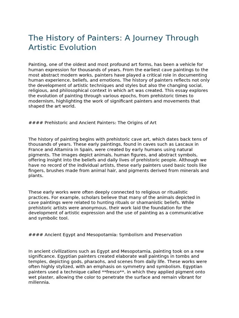 The History Of Painters | PDF