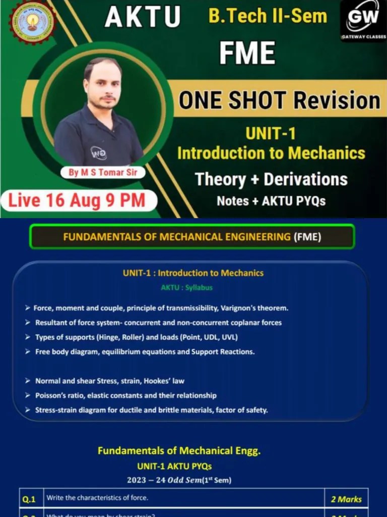 NEW FME U-1 ONE SHOT REVISION Notes - 2 | PDF