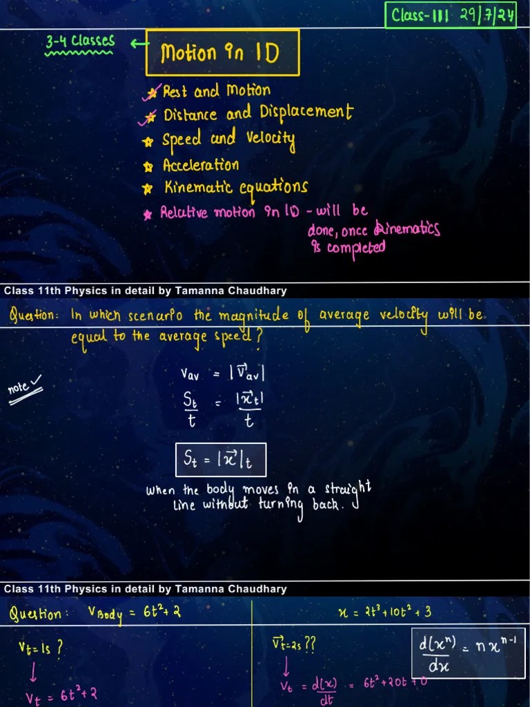 _Motion_in_a_Straight_Line_Notes_03 | PDF