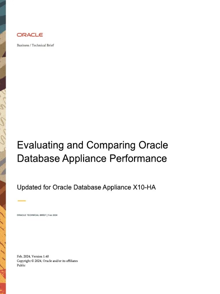 Evaluating And Comparing Oracle Database Appliance Performance ODA X10 ...