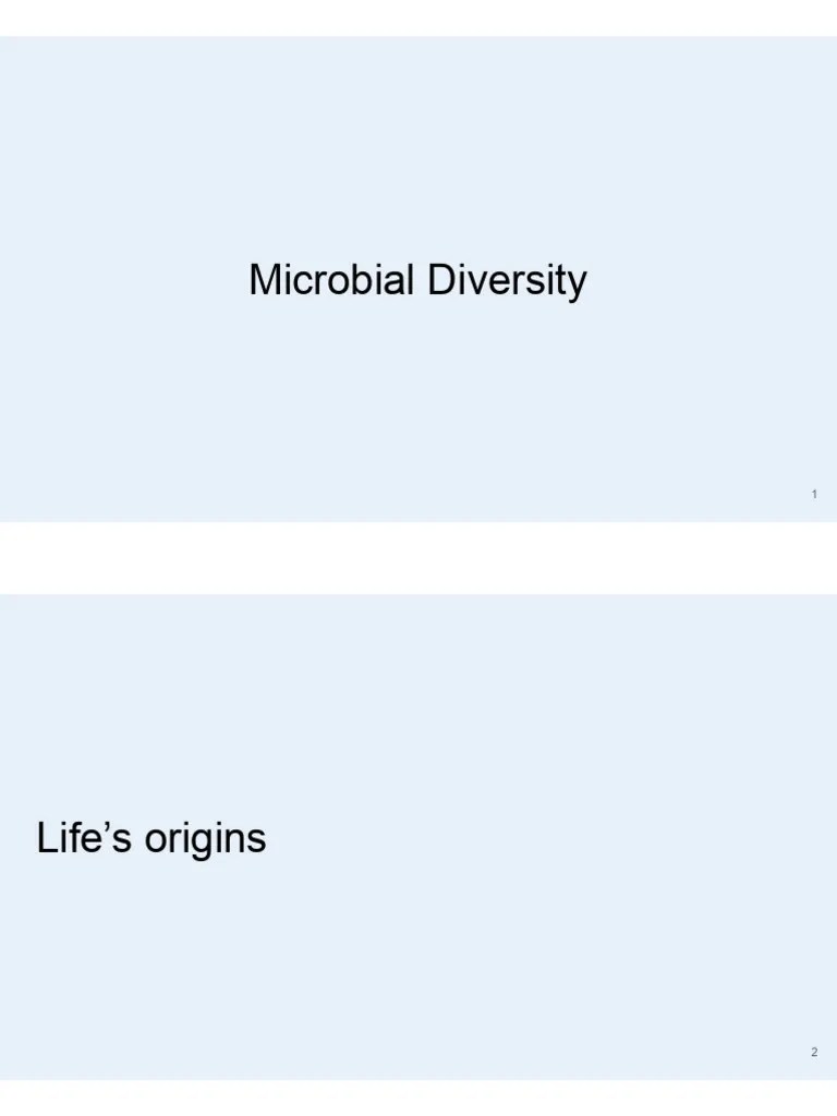 Microbial Diversity | PDF
