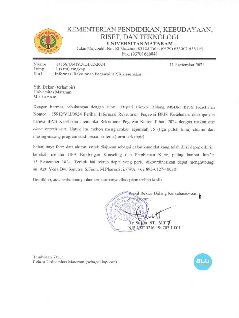 Informasi Rekrutmen Pegawai BPJS Kesehatan | PDF