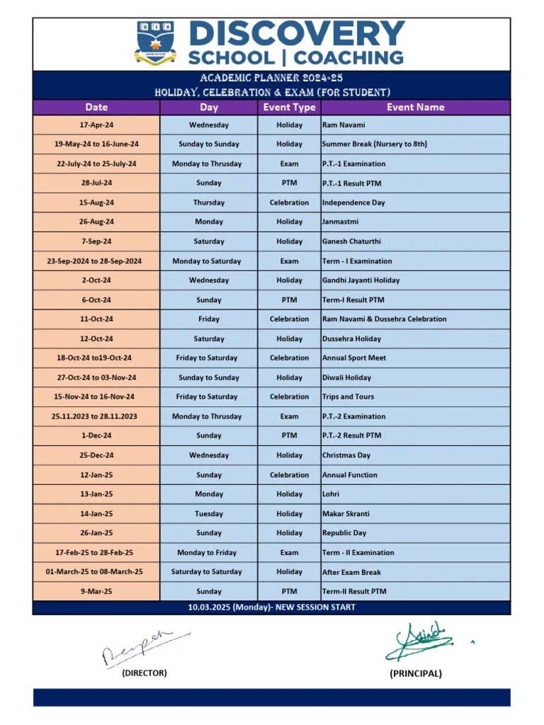 Academic Planner 2024 25 Pdf
