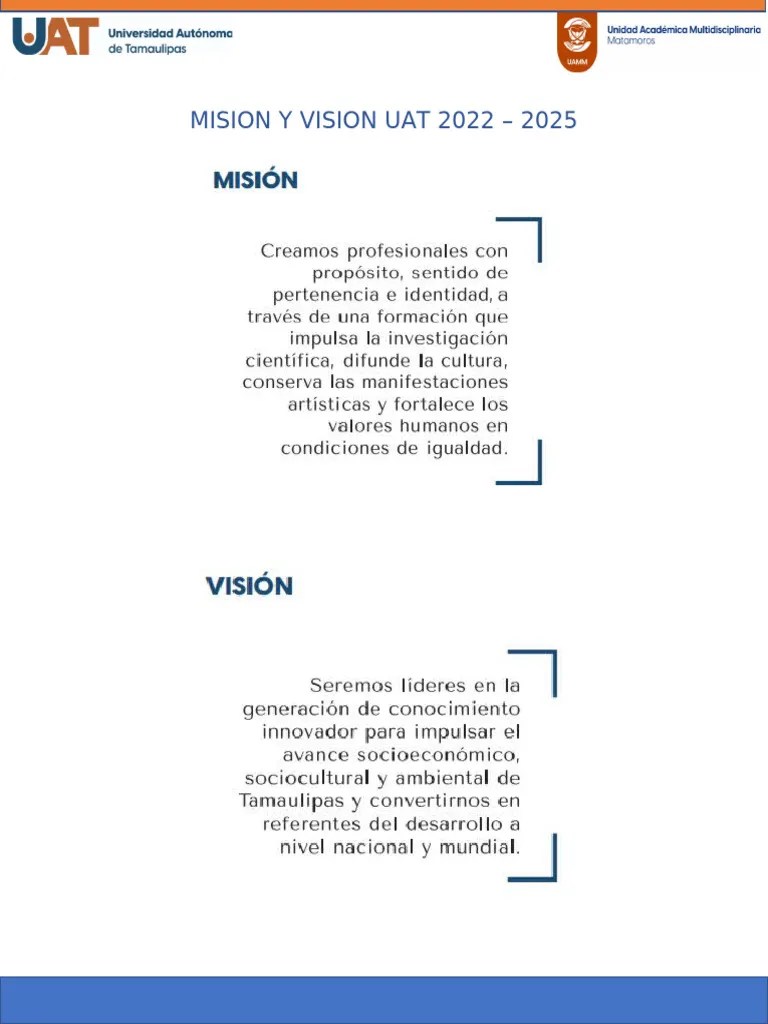Mision Y Vision Uat 2022-2025 | PDF