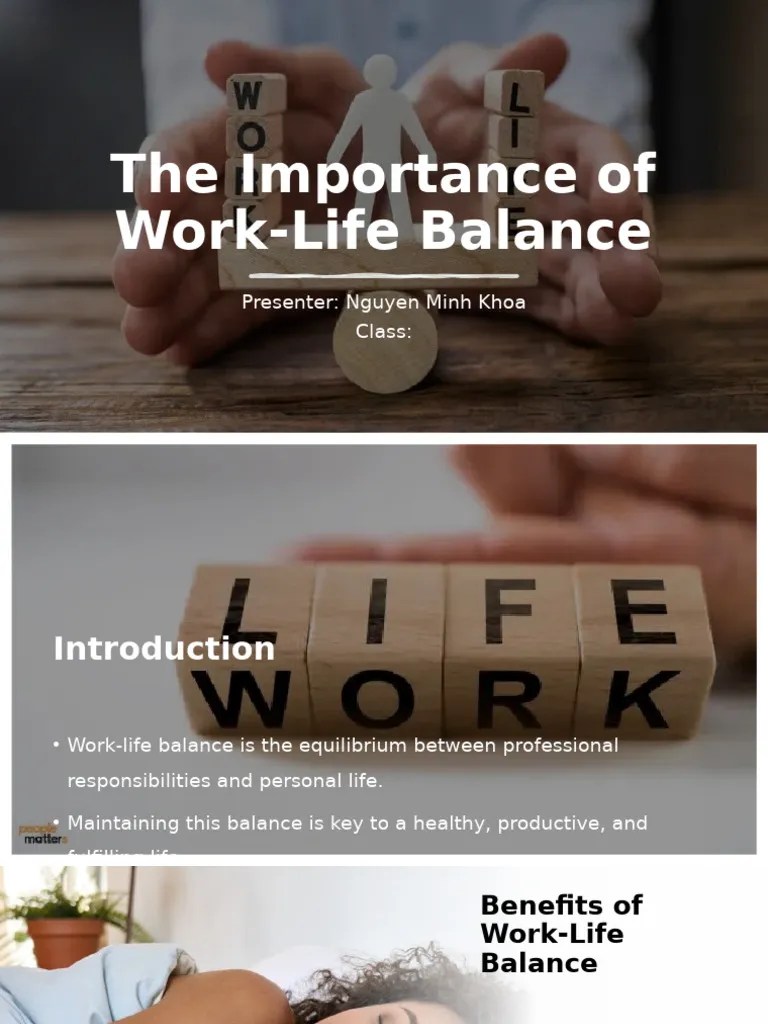 The Importance Of Work Life Balance Pdf