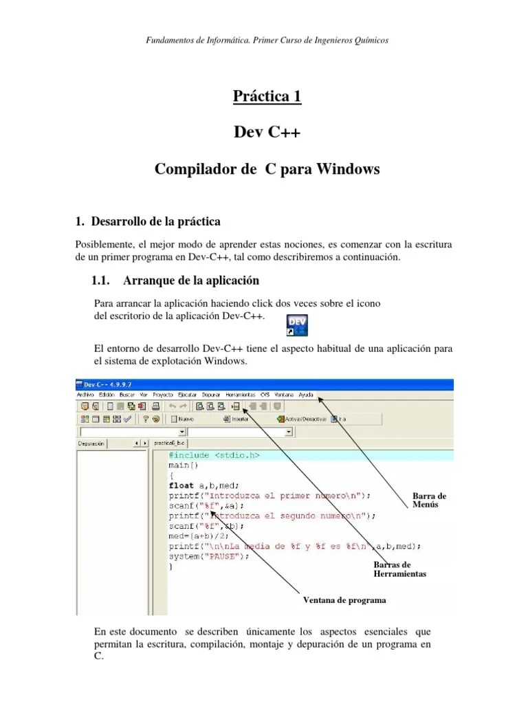 Dev C++ | PDF | Programa De Computadora | Programación