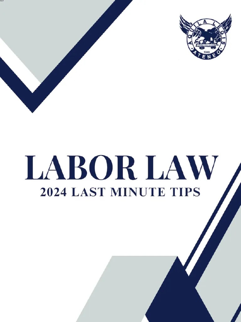 2024 Alf Last Minute Tips Labor Law Pdf