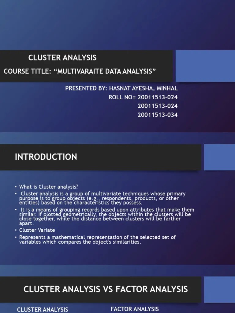 Group#10 (Cluster Analysis) | PDF | Cluster Analysis | Factor Analysis