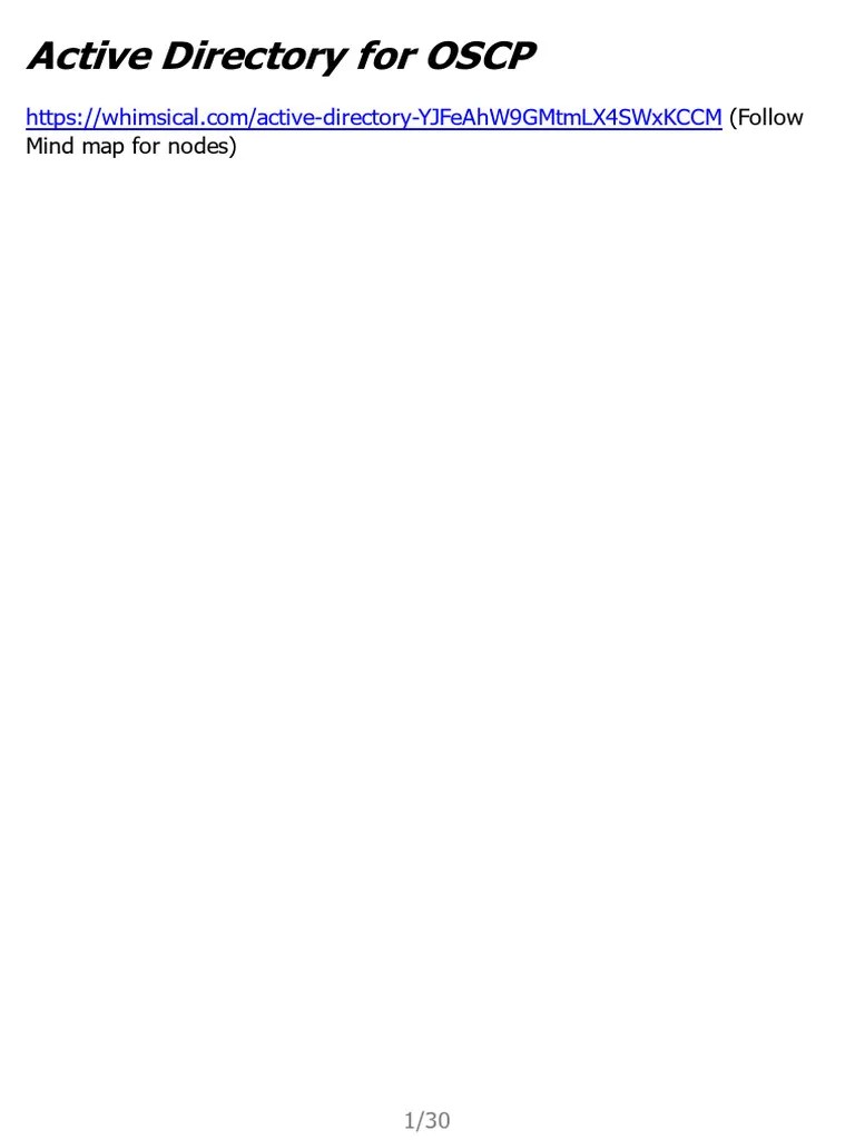 OSCP Active Directory | PDF