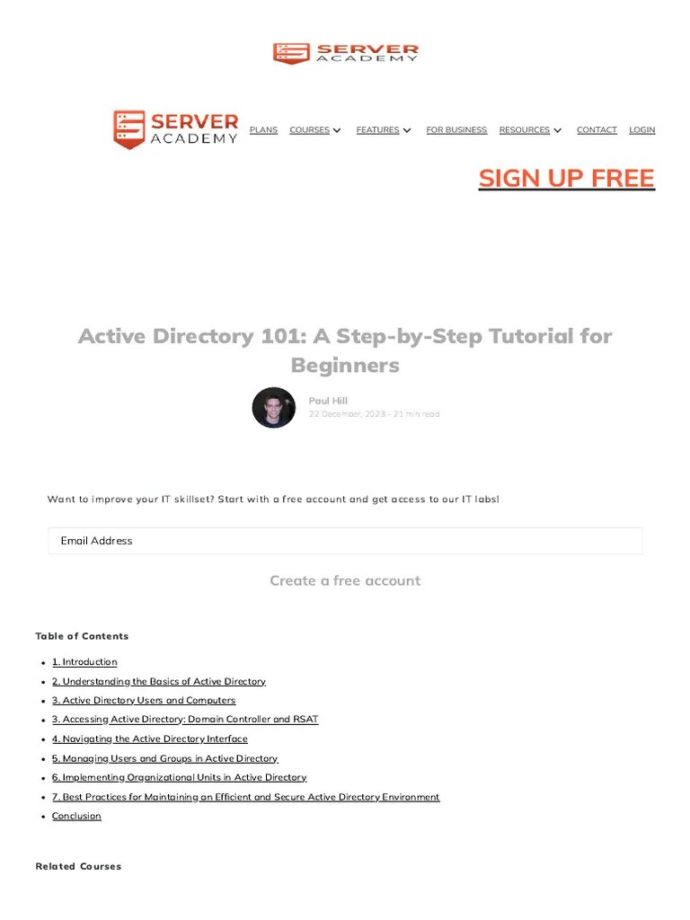 Active Directory 101_ A Step-by-Step Tutorial For Beginners - Server ...