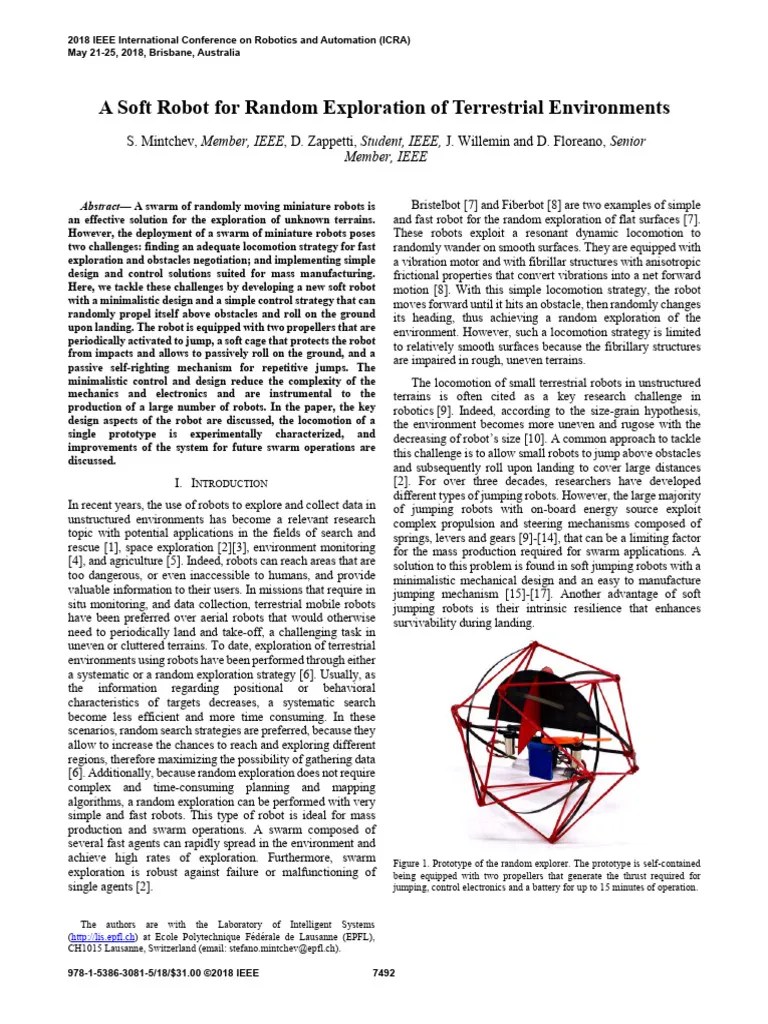 A - Soft - Robot - For - Random - Exploration - Of - Terrestrial - Environments ICRA 2018 | PDF