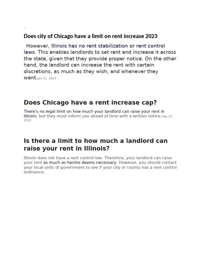 Rent Increase Chicago | PDF