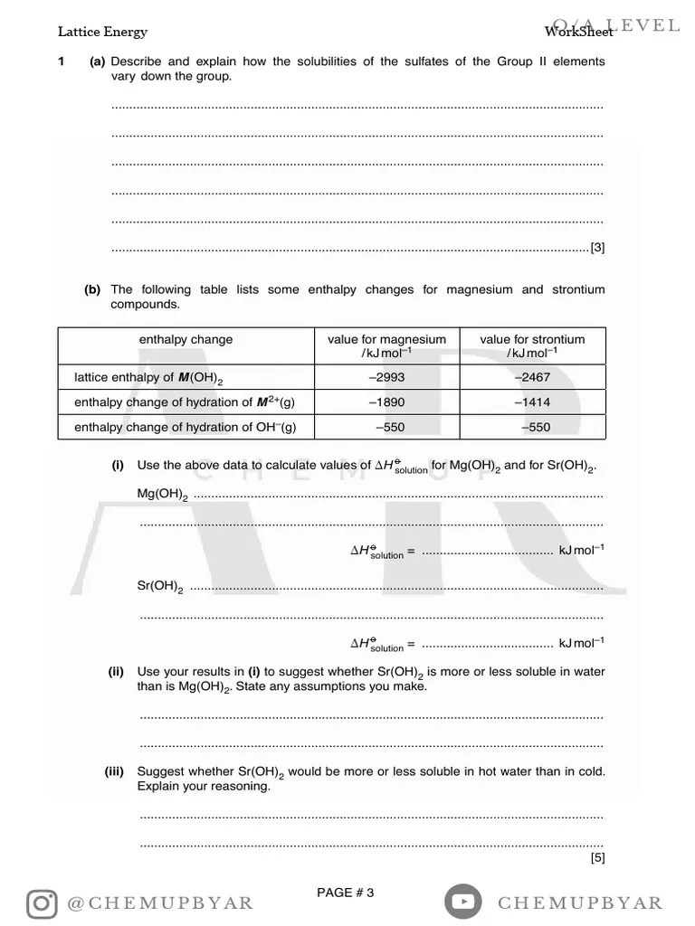 A2 Lattice Energy Paper 4 | PDF