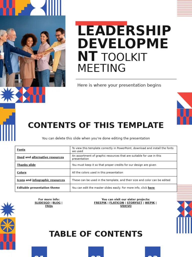 Leadership Development Toolkit Meeting By Slidesgo | PDF