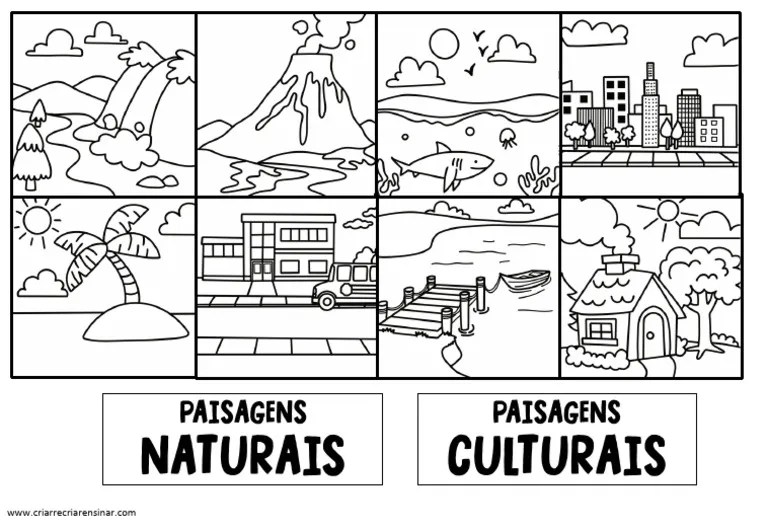 PAISAGEM NATURAL E CULTURAL - RECORTAR E CLASSIFICAR | PDF