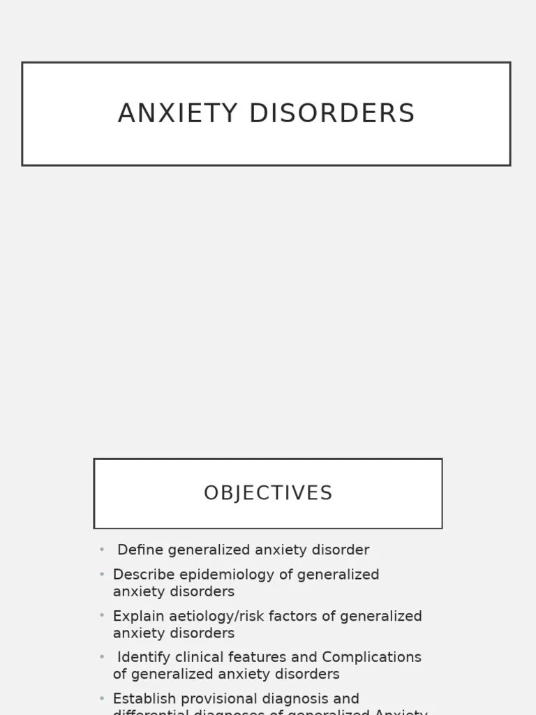Anxiety Disorders | PDF
