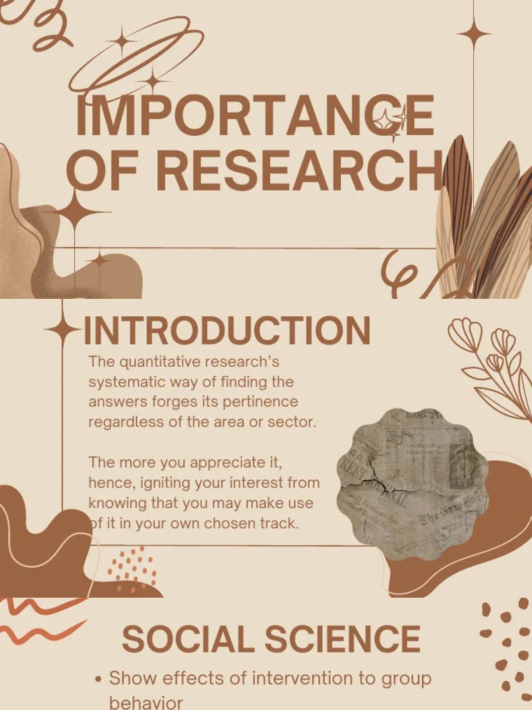 Importance Of Quantitative Research Across Fields | PDF