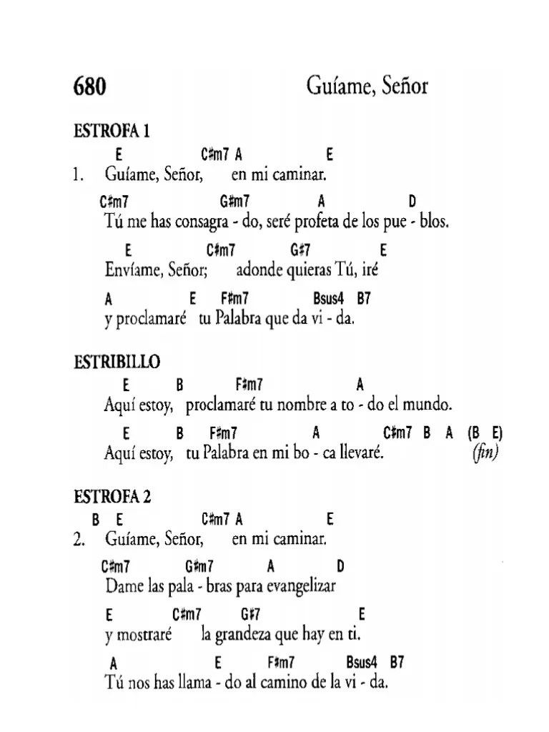 Guiame Señor - ACORDES | PDF