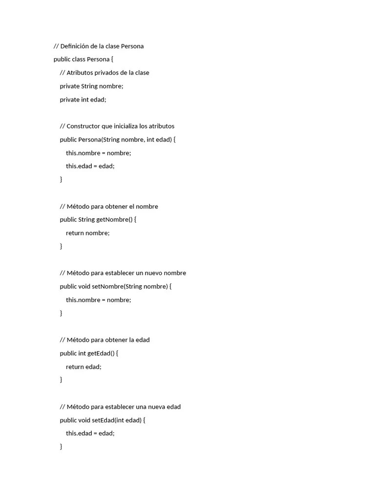 Java Person Class | PDF
