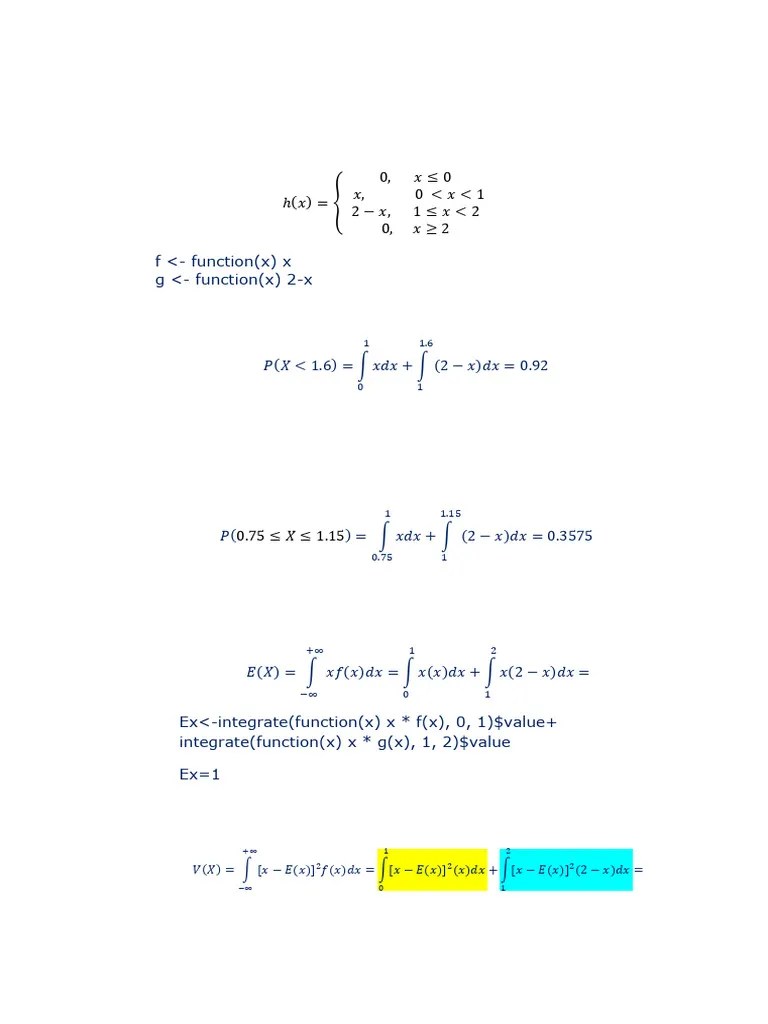 Ejercicios Resueltos Sobre Variable Aleatoria Continua | PDF