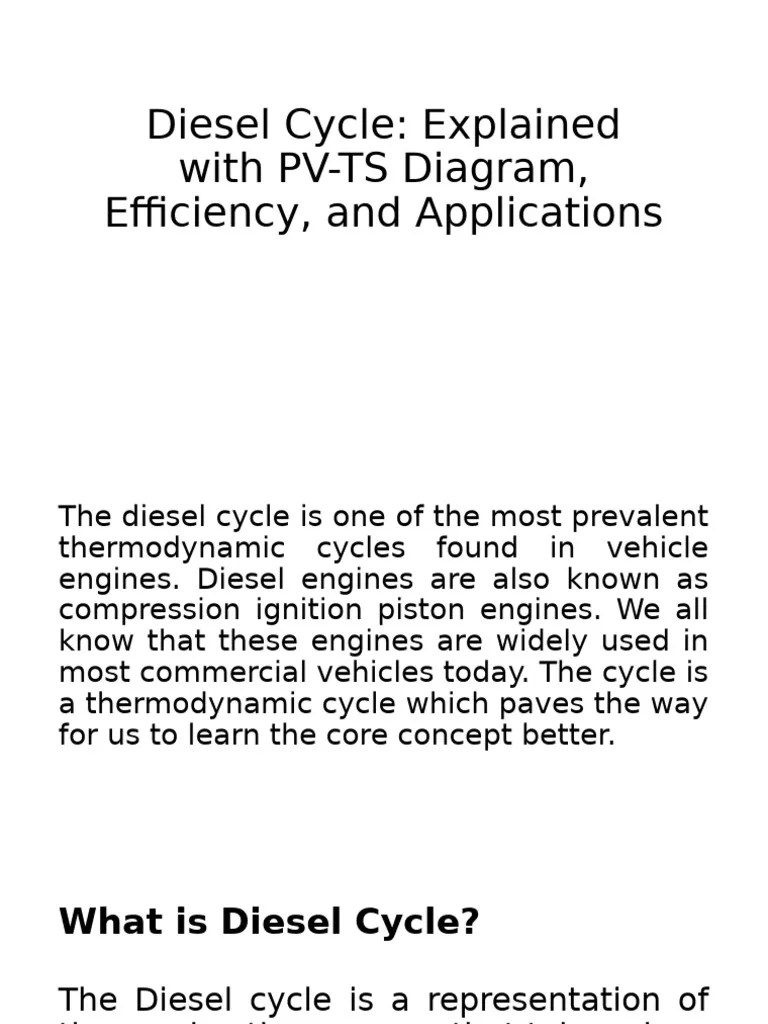 Diesel Cycle | PDF