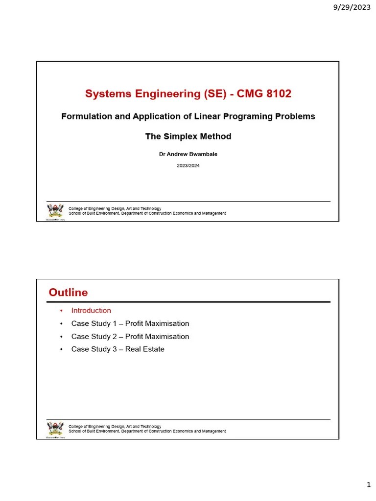 Lecture 4_Linear Programming_Simplex | PDF