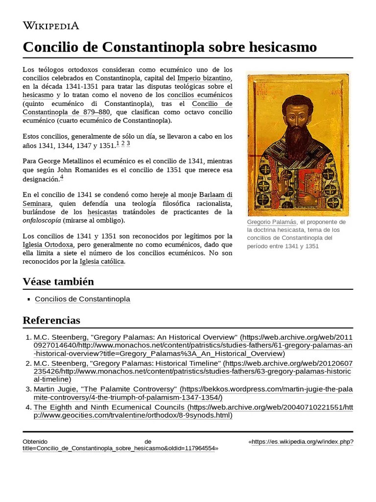 12 Concilio - De - Constantinopla - V - Sobre - Hesicasmo - (1341 ...