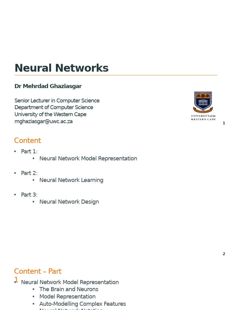 4 - 1 Neural Networks Part 1 | PDF