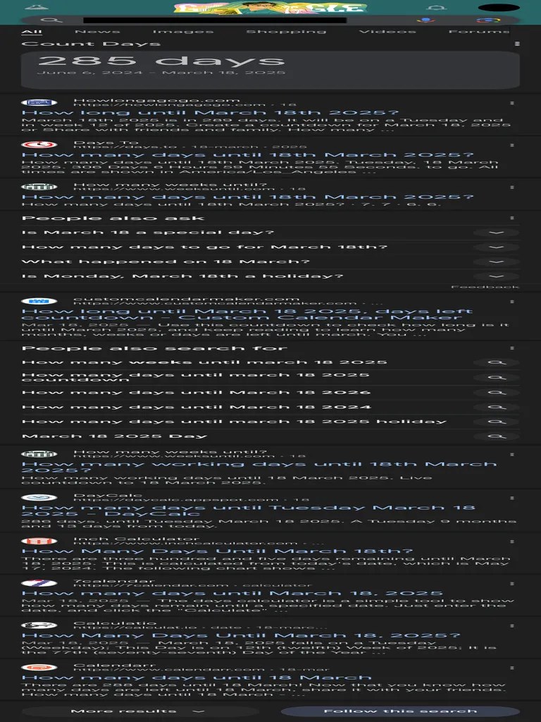 How Many Days Until March 18 2025 - Google Search | PDF