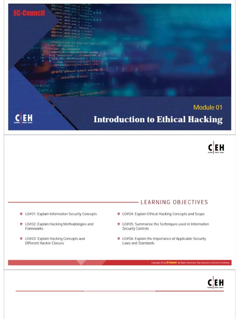 Instuctor Presentation CEH 12 - Module 01 - Introduction To Ethical ...