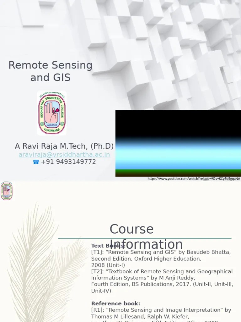 Remote Sensing And GIS-Unit-I | PDF