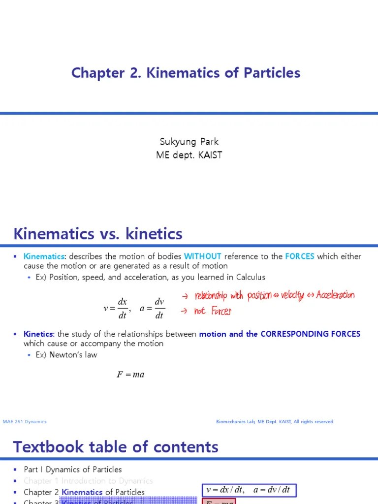 2024chapter2 Particle Kinematics | PDF