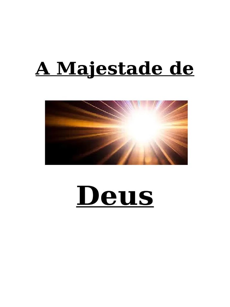 A Majestade De Deus | PDF