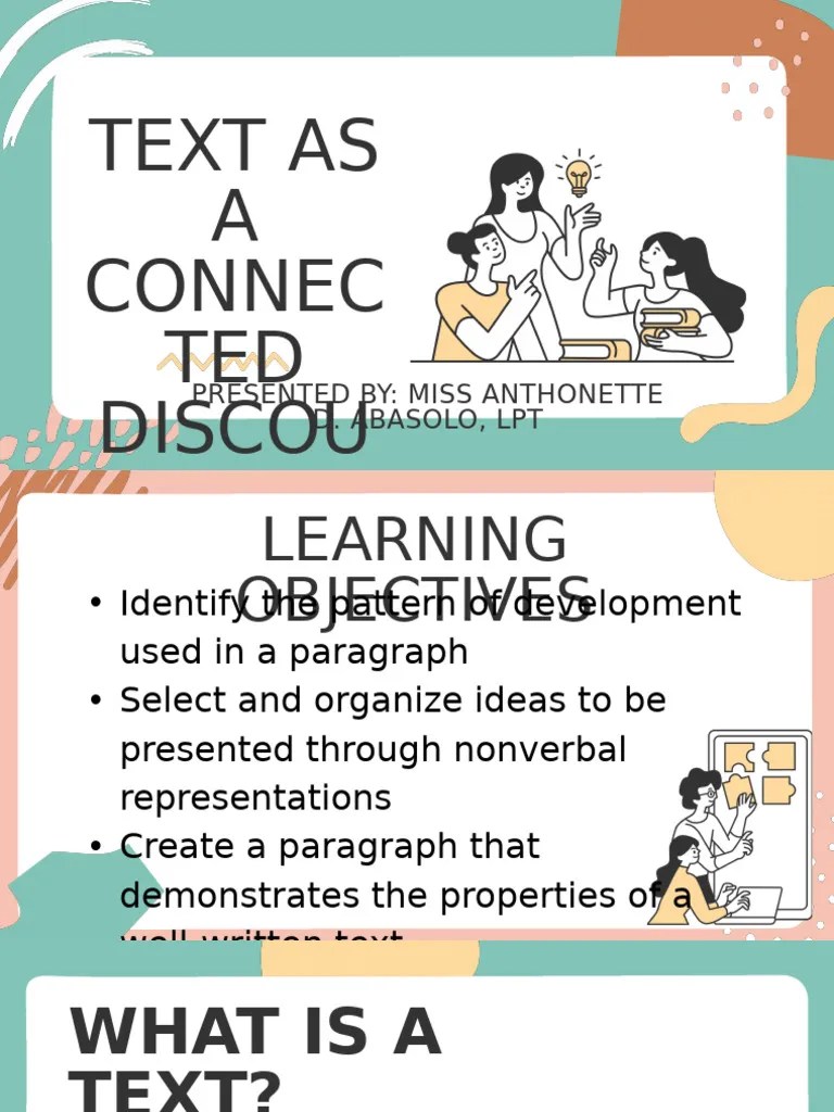 Lesson 1 Text As Connected Discourse | PDF