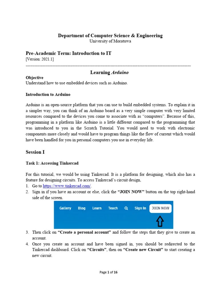 Arduino Tutorial | PDF