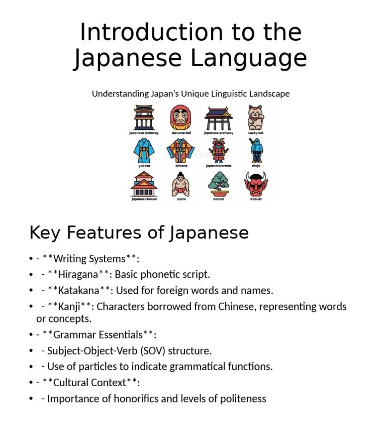 Introduction To Japanese | PDF