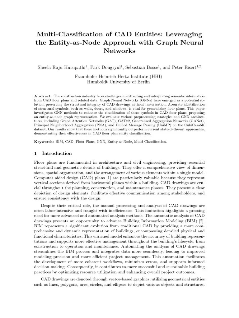 Multi-Classification Of CAD Entities: Leveraging The Entity-as-Node Approach With Graph Neural ...