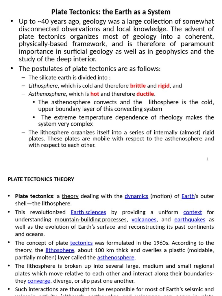 Plate Tectonics Pdf Plate Tectonics Mantle Geology - Ultra HD Sunset Images for Desktop