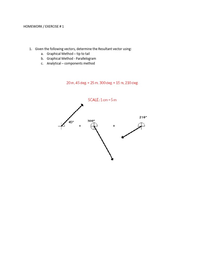 Vector Addition Exercise | PDF