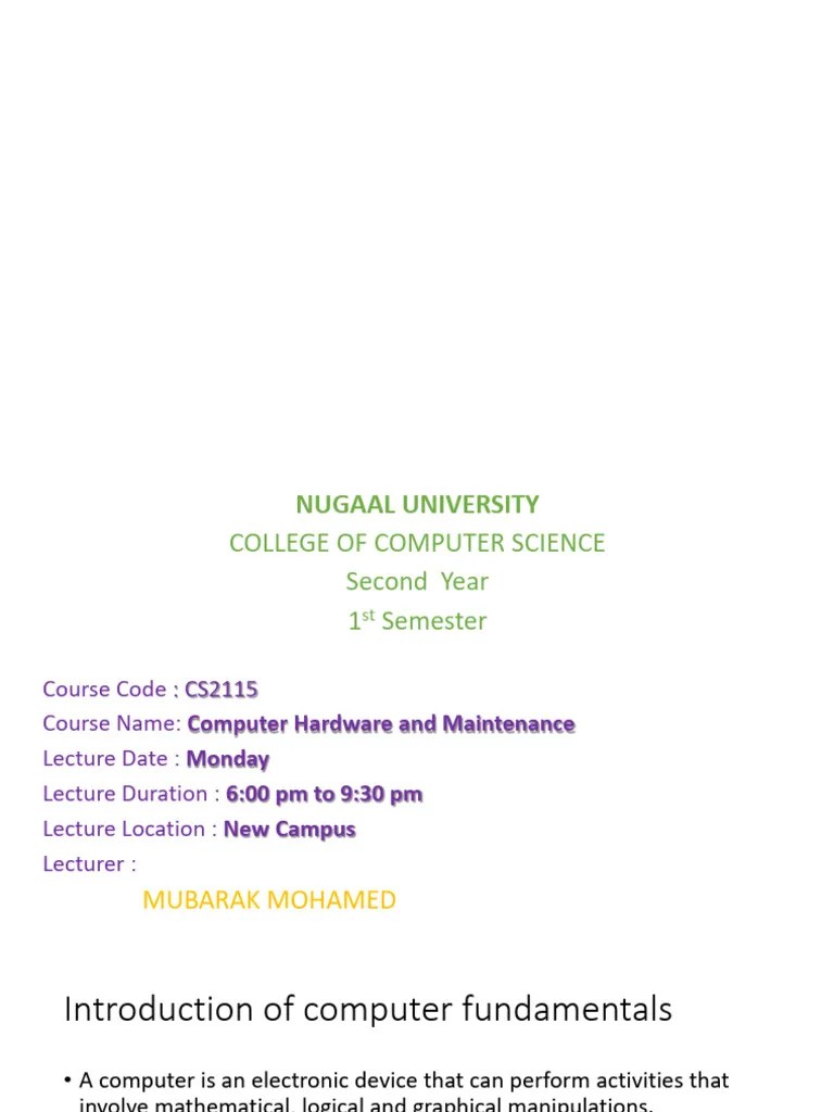 Computer Hardware & Truobleshooting Full Course | PDF